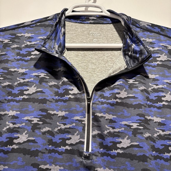 1764 Shirt Men's XL Blue Camo 1/4 Zip Long Sleeve Golf Signature Performance - Picture 3 of 9